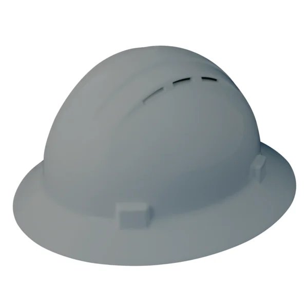 Americana Vent Full Brim Hard Hat, Gray