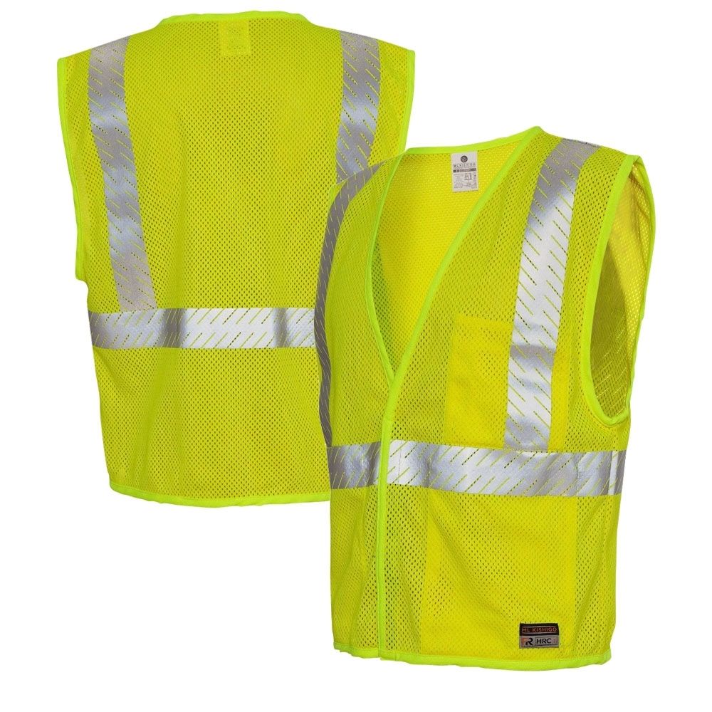 Hi-Visibility Flame-Resistant Mesh Safety Vest Bulwark Vmv8 Hi-Visibility Flame-Resistant Mesh Safety Vest