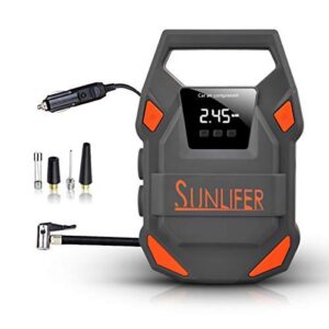 Sunlifer Digital Tire Inflator, 12V Portable Air Compressor